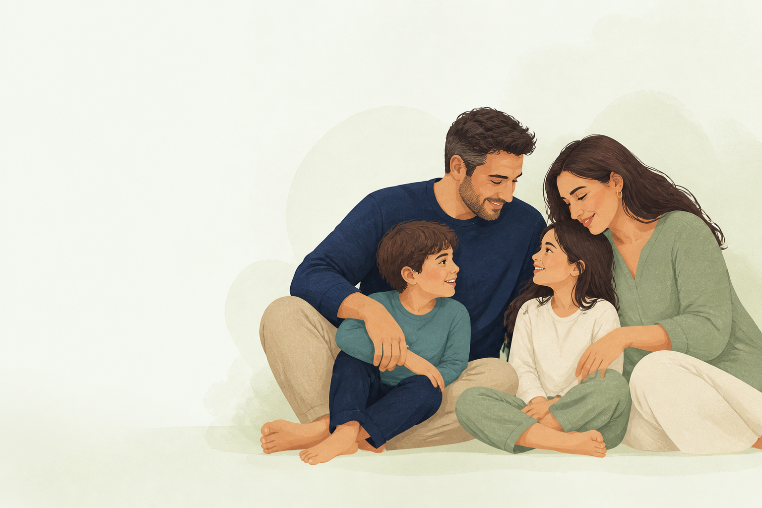 Casa que representa una familia conectada y acompañada